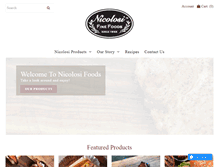 Tablet Screenshot of nicolosifoods.com